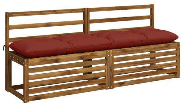 Jastučići za klupe VIANEN 2 kom. 100% poliester Crvena - Crvena 160 x 40 x 12 cm