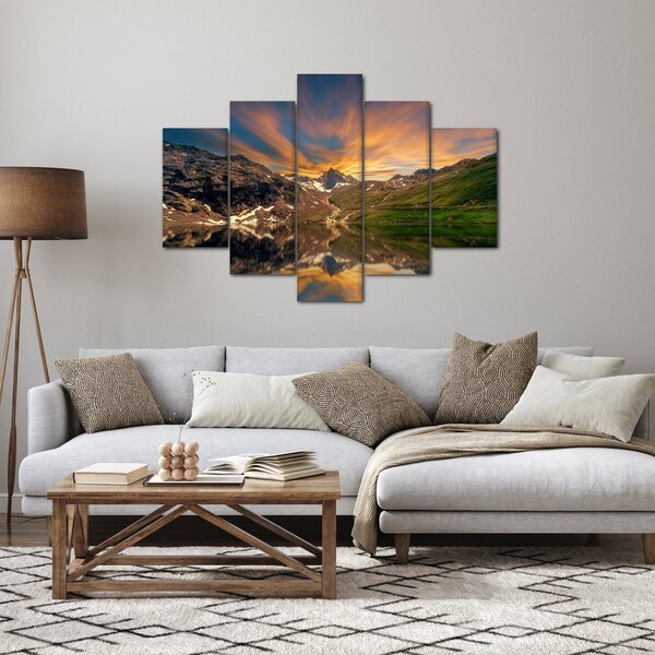 Slika - Odsjaj u planinskom jezeru (150x105 cm)