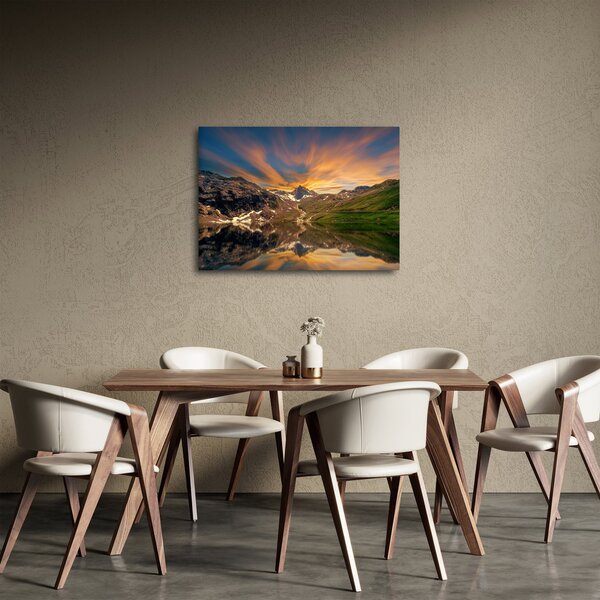 Slika - Odsjaj u planinskom jezeru (70x50 cm)