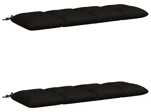 Jastučići za klupe VIANEN 2 kom. 100% poliester Crna - Crna 150 x 50 x 12 cm