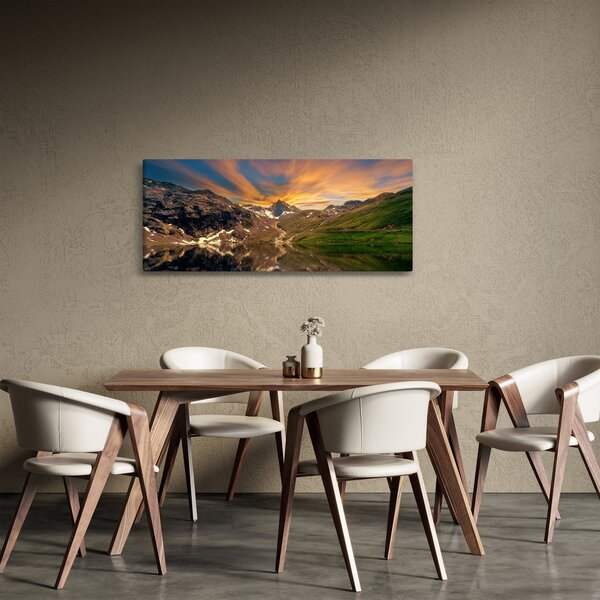 Slika - Odsjaj u planinskom jezeru (120x50 cm)