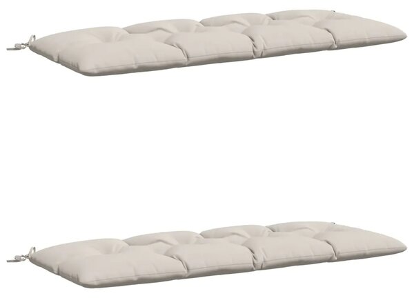Jastučići za klupe VIANEN 2 kom. 100% poliester Bijela - Bijela 150 x 60 x 12 cm