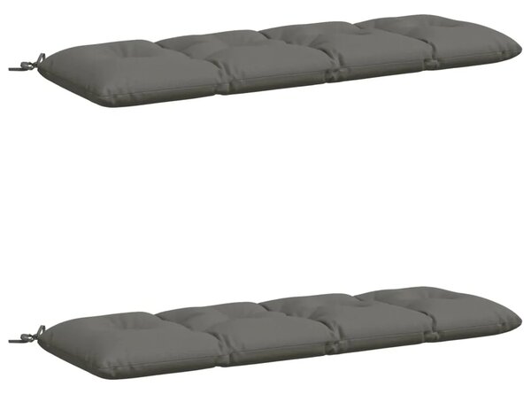 Jastučići za klupe VIANEN 2 kom. 100% poliester Siva - Siva 150 x 50 x 12 cm