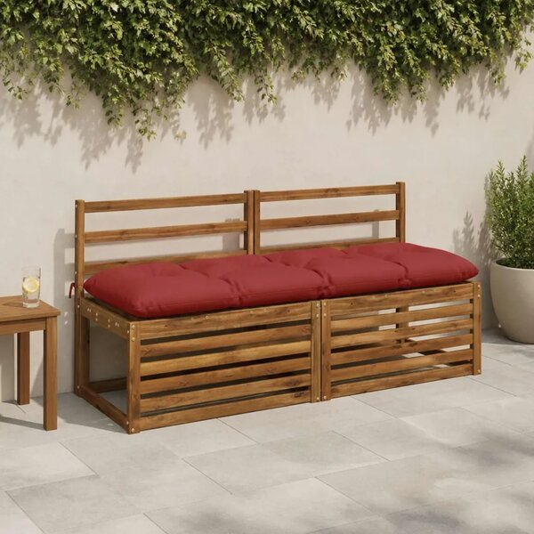 Jastučići za klupe VIANEN 2 kom. 100% poliester Crvena - Crvena 150 x 50 x 12 cm