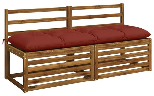 Jastučići za klupe VIANEN 2 kom. 100% poliester Crvena - Crvena 150 x 50 x 12 cm