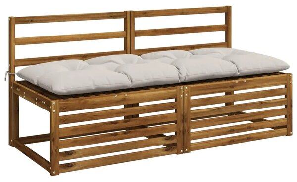 Jastučići za klupe VIANEN 2 kom. 100% poliester Bijela - Bijela 150 x 60 x 12 cm