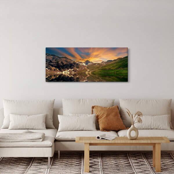 Slika - Odsjaj u planinskom jezeru (120x50 cm)