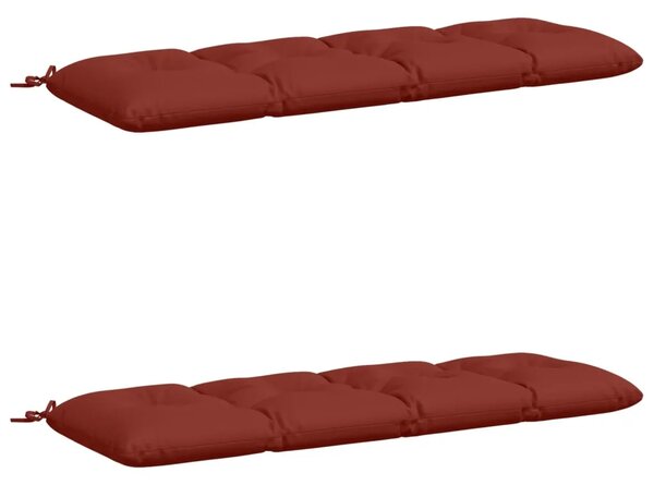 Jastučići za klupe VIANEN 2 kom. 100% poliester Crvena - Crvena 150 x 50 x 12 cm