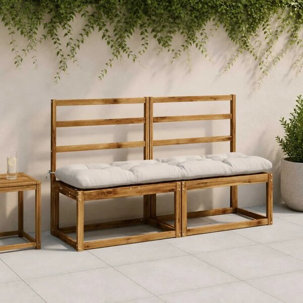 Jastučići za klupe VIANEN 2 kom. 100% poliester Bijela - Bijela 150 x 40 x 12 cm