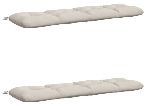 Jastučići za klupe VIANEN 2 kom. 100% poliester Bijela - Bijela 150 x 40 x 12 cm