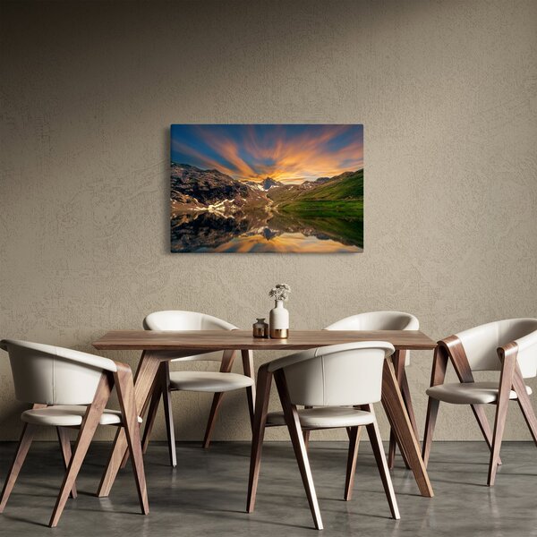 Slika - Odsjaj u planinskom jezeru (90x60 cm)