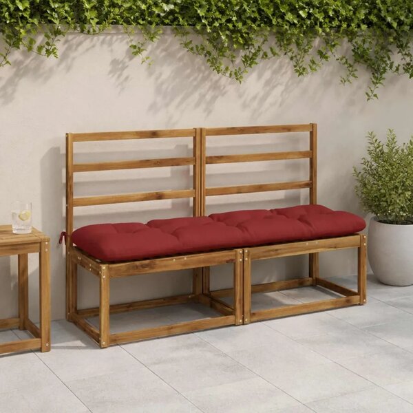 Jastučići za klupe VIANEN 2 kom. 100% poliester Crvena - Crvena 150 x 40 x 12 cm