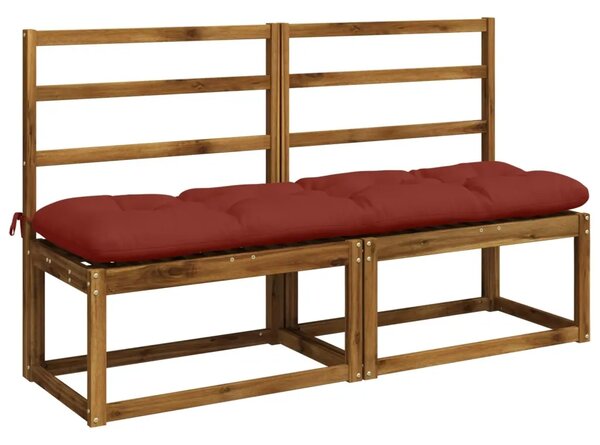 Jastučići za klupe VIANEN 2 kom. 100% poliester Crvena - Crvena 150 x 40 x 12 cm