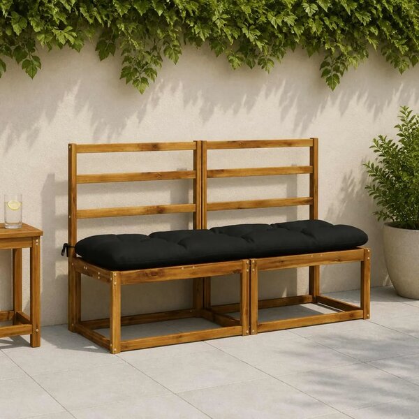 Jastučić za klupu VIANEN 100% poliester Crna 150 x 40 x 12 cm - Crna 150 x 40 x 12 cm