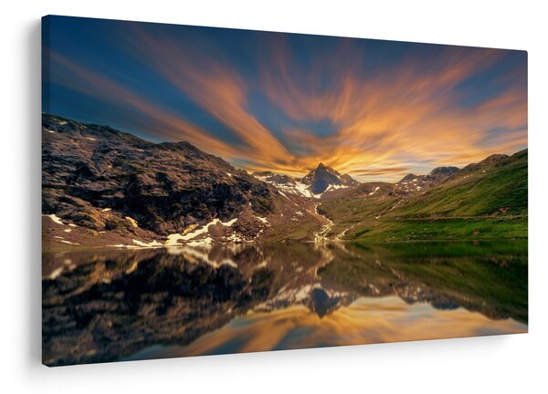 Slika - Odsjaj u planinskom jezeru (90x60 cm)