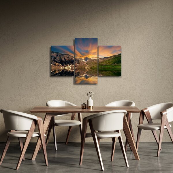 Slika - Odsjaj u planinskom jezeru (90x60 cm)