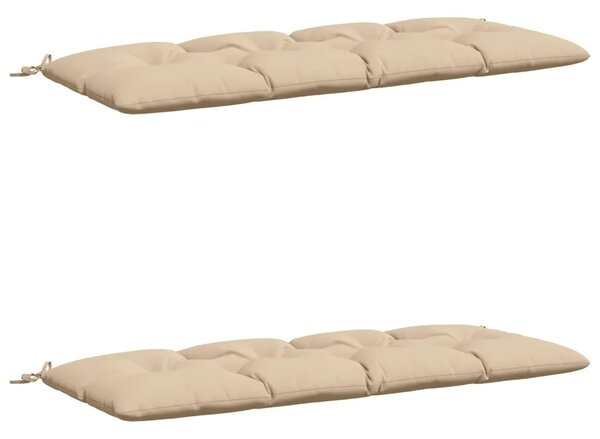 Jastučići za klupe VIANEN 2 kom. 100% poliester Krem - Krem 140 x 60 x 12 cm