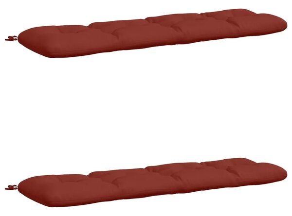 Jastučići za klupe VIANEN 2 kom. 100% poliester Crvena - Crvena 150 x 40 x 12 cm