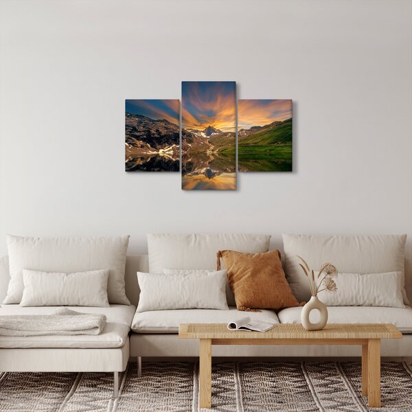 Slika - Odsjaj u planinskom jezeru (90x60 cm)