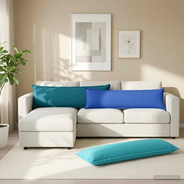 Jastuk s jastukom HOUTEN Tirkizna 40 x 145 cm Poliester - Tirkizna 40 x 145 cm 1