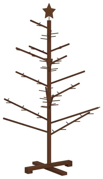 Drveno božićno drvce 125 cm Bambus i masivna borovina - 125 cm Tamno smeđa