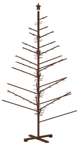 Drveno božićno drvce 210 cm Bambus i masivna borovina - 210 cm Tamno smeđa