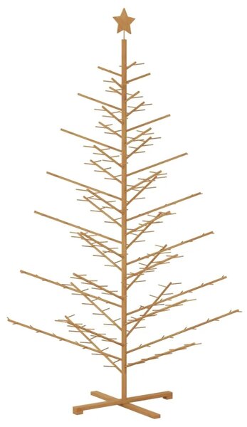 Drveno božićno drvce 240 cm Bambus i masivna borovina Smeđa - 240 cm Smeđa