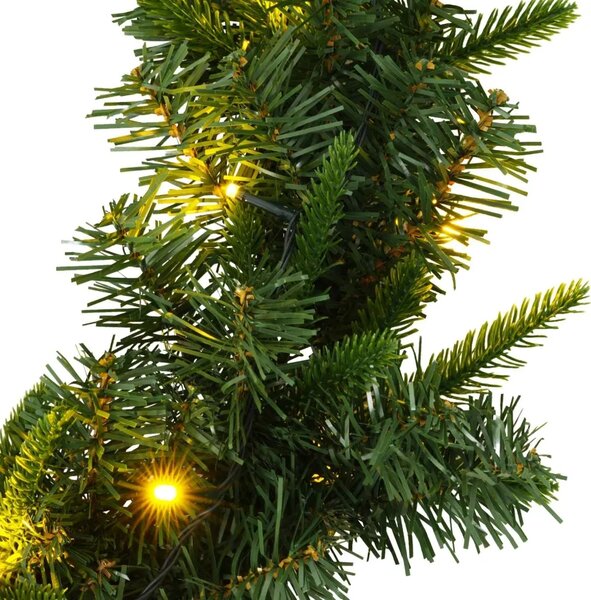 Božićni vijenci Zelena 270 cm PVC i PE 50 LED lampica - Zelena s LED svjetlima