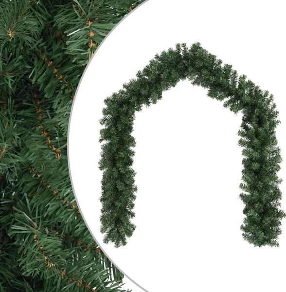 Božićni vijenci Zelena 270 cm PVC - Zelena bez LED svjetala
