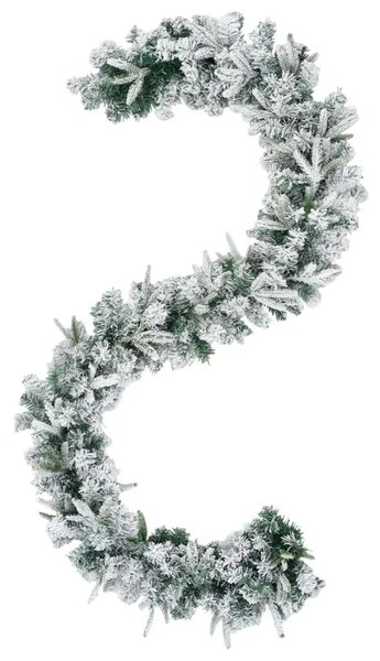 Božićni vijenci Zelena i bijela 270 cm PVC i PE - Bijela bez LED svjetala