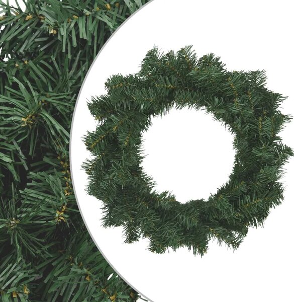 Božićni vijenac Zelena Ø 30 cm PVC - Zelena 30 cm bez LED svjetala