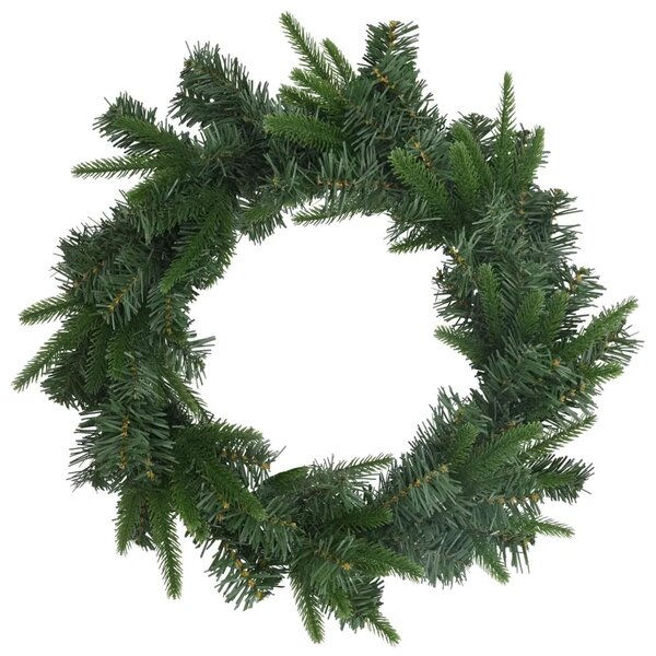 Božićni vijenac Zelena Ø 30 cm PVC i PE - Zelena 30 cm bez LED svjetala