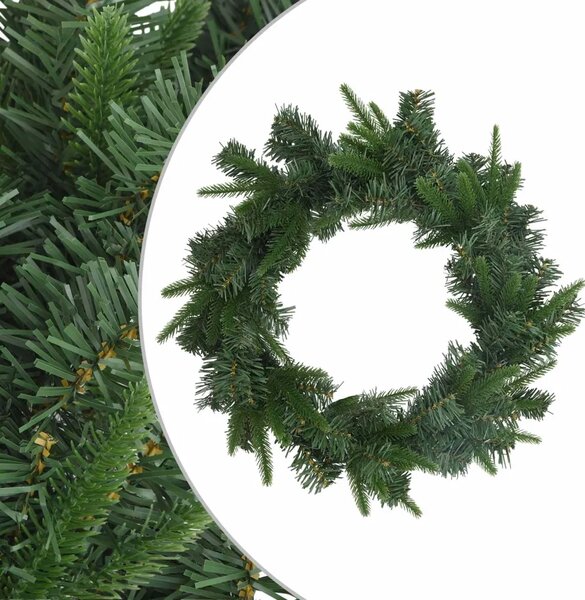 Božićni vijenac Zelena Ø 30 cm PVC i PE - Zelena 30 cm bez LED svjetala