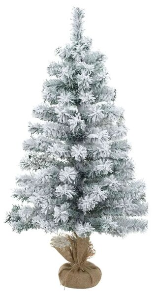 Mini božićno drvce 45 cm PVC Zelena i bijela - Zelena i bijela 45 cm bez LED svjetala
