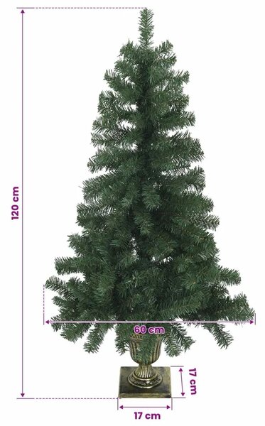 Mini božićno drvce 120 cm PVC Zelena - Zelena 120 cm bez LED svjetala