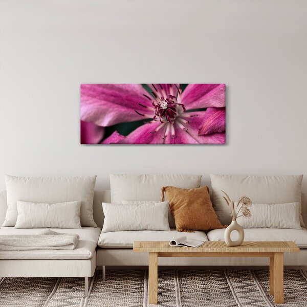 Slika ružičastog cvijeta klematisa (120x50 cm)