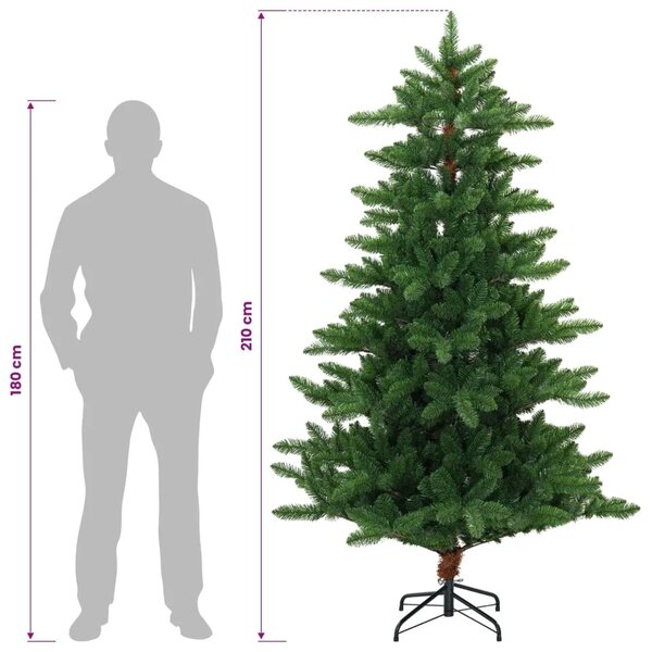 Umjetno božićno drvce 210 cm PVC i metal Zelena - 210 cm