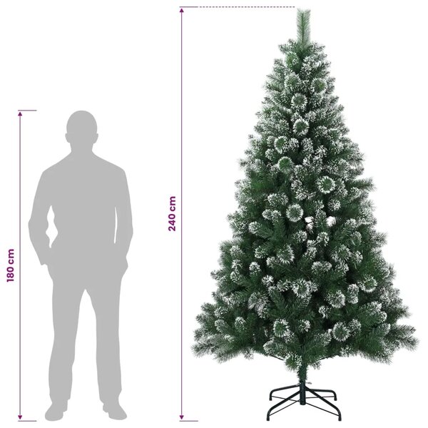 Umjetno božićno drvce 240 cm PVC i metal Zelena - 240 cm