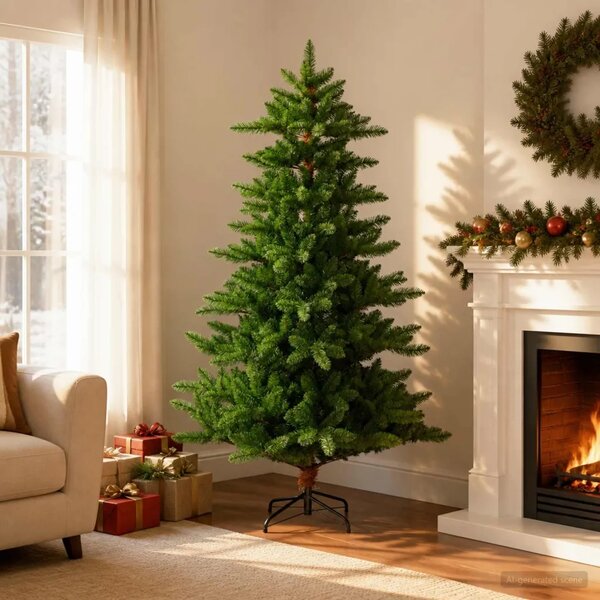 Umjetno božićno drvce 210 cm PVC i metal Zelena - 210 cm
