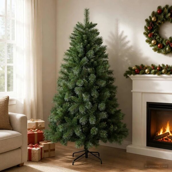 Umjetno božićno drvce 210 cm PVC i metal Zelena - 210 cm