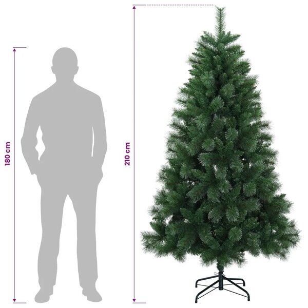 Umjetno božićno drvce 210 cm PVC i metal Zelena - 210 cm
