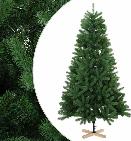 Umjetno božićno drvce 240 cm PVC i masivna borovina Zelena - 240 cm