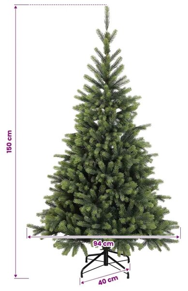 Umjetno božićno drvce s nogom 150 cm 150 LED lampica - 150 cm s LED svjetlima