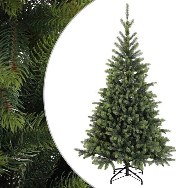 Umjetno božićno drvce s nogom 180 cm PVC i metal Zelena - 180 cm bez LED svjetala