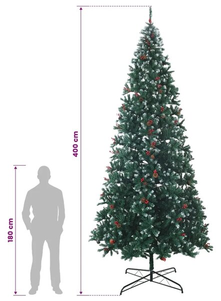 Umjetno božićno drvce s nogom 400 cm 600 LED lampica - 400 cm s LED svjetlima