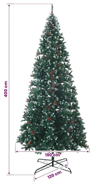 Umjetno božićno drvce s nogom 400 cm 600 LED lampica - 400 cm s LED svjetlima