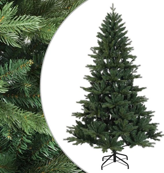 Umjetno božićno drvce s nogom 120 cm PVC i metal Zelena - 120 cm bez LED svjetala