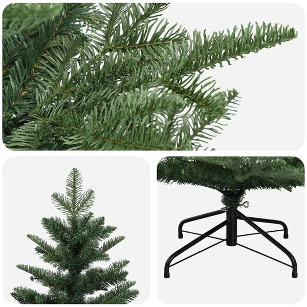 Umjetno božićno drvce s nogom 180 cm PE i PVC Zelena - Zelena 180 cm bez LED svjetala