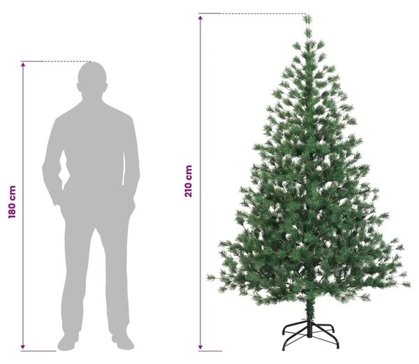 Umjetno božićno drvce s nogom 210 cm 300 LED lampica - 210 cm s LED svjetlima