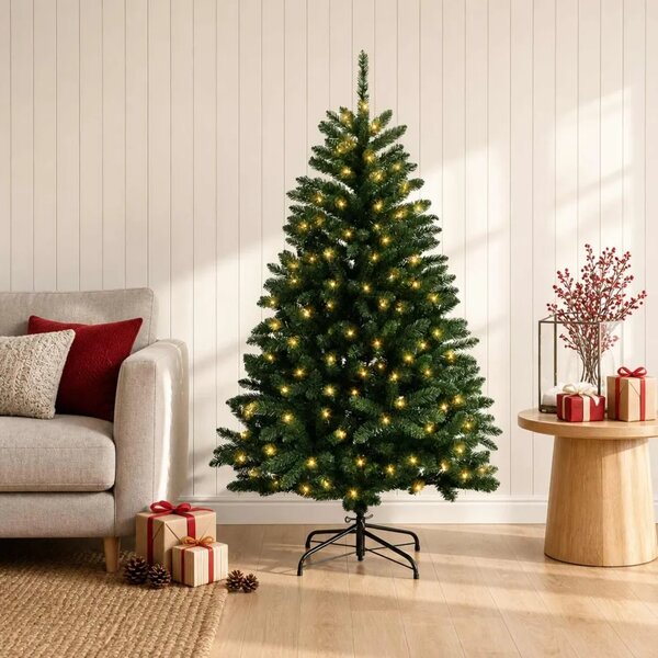 Umjetno božićno drvce s nogom 180 cm 300 LED lampica - Srednje zelena Ø 90 x 180 cm s 300 LED dioda